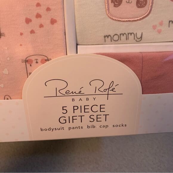 Rene Rofe Baby Girls Bunny 5 Piece Gift Set New in Box. Never Opened - Picture 4 of 4